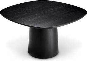 Masa design LUX Motto furnir negru, 130x130cm