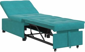 vidaXL Pat canapea Turcoaz 194 x 67 x 82 cm Catifea