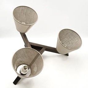 Brilagi - Lustră aplicată LED ANTHONY 3xE14/40W/230V stejar-nuc/bej