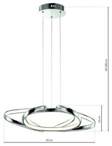 Lustră LED pe cablu COPERNICUS 1xLED/46W/230V