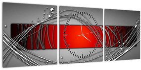 Tablou abstract (cu ceas) (90x30 cm)