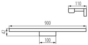 Aplică LED pentru oglindă de baie Kanlux 26688 ASTEN LED/15W/230V IP44 alb