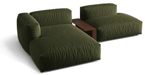 Colțar modular verde (cu colț pe partea stângă ) Martina – Micadoni Home