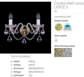 Aplica de perete Cristal Bohemia Exclusive LIDICE II. CE