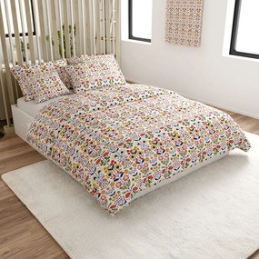 Lenjerie de pat policoton FOLKLORIA POLY colorata Dimensiune lenjerie de pat: 2 buc 70 x 90 cm | 200 x 220 cm