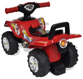 ATV ride-on rosu pentru copii, cu sunet si lumina