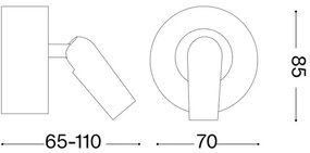 Spot LED de perete Ideal Lux BEAN LED/3W/230V CRI 90 crom lucios