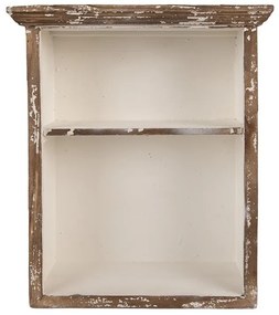 Etajeră de perete, din lemn, cu 2 rafturi, 36x15x43cm, Loise