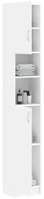 Dulap de baie, alb extralucios, 32 x 25,5 x 190 cm, PAL Alb foarte lucios, 1