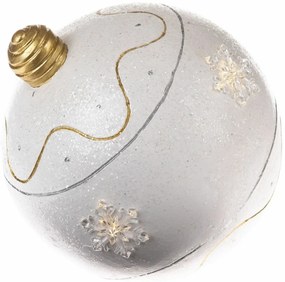 Decorațiune glob de Crăciun LED alb , diam. 24 cm