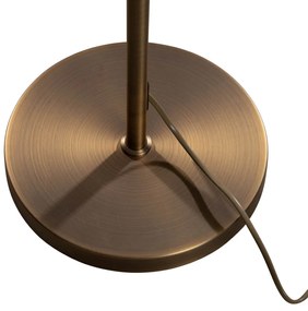 Lampă de podea bronz cu abajur oval din catifea cu design frunze 50cm - Parte