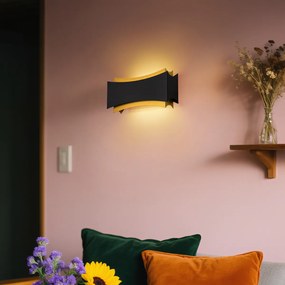 Aplică modernă neagră cu auriu - Plats