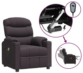 3143508 vidaXL Fotoliu de masaj electric, maro închis, material textil