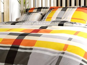 Lenjerie din bumbac Renforcé ORANGE KUBE colorat Dimensiune lenjerie de pat: 70 x 90 cm | 140 x 200 cm