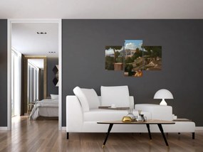 Tablou - Nicolas Poussin, Landscape with Saint John on Patmos, reproducere (90x60 cm)