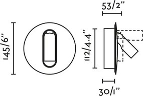 Aplica cu reader LED directionabil stil minimalist TIMIT alb