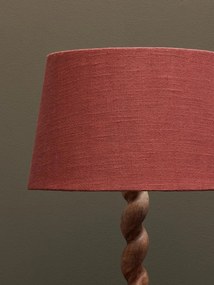 Lampa de masa, din lemn de mango, cu abajur din bumbac, Swirl