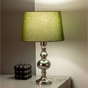 BRILAGI - Lampă de masă CERIA 1xE27/60W/230V Ø 30 cm crom lucios/verde