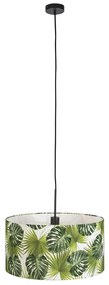 Lampă suspendată botanică neagră cu umbră Leaf 50cm - Combi 1