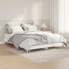 832069 vidaXL Cadru de pat, alb, 140x190 cm, lemn prelucrat