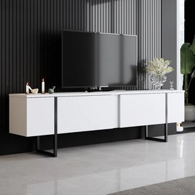 Comoda TV Luxe, Alb / Negru