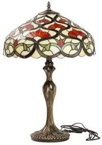 Lampa de masa Tiffany Green h 62 cm, abajur 40 cm