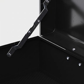 HOMCOM Comodă pentru Scule Portabilă, Cutie Metalică cu Carcasă Superioară și Glisiere pe Rulmenți cu Bile, 60x26x34 cm, Negru | Aosom Romania