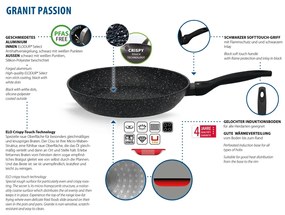 Elo 95002 Set de 2 tigăi Granit Passion 20 + 28 cm