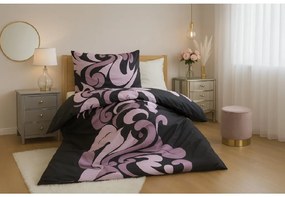 Lenjerie de pat din polibumbac TATTOO, neagra Dimensiune lenjerie de pat: 70 x 90 cm | 140 x 200 cm