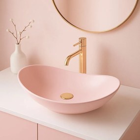 Lavoar pentru blat Rea Royal Powder Pink Matt