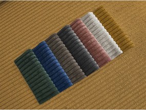 Canapea galben-muștar cu tapițerie din catifea reiată 250 cm Tina – Bobochic Paris