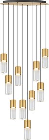 Lustra moderna cu 10 pendule LED si telecomanda IGGLY