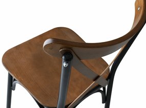 Set de scaune de sufragerie Ahsap Ekol Walnut, 4buc.