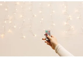 Perdea LED de Crăciun de exterior CURTAIN 360xLED/8,4W/230V 2x2 m IP44 alb cald + telecomandă