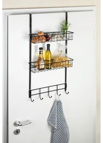Raft de ușă pentru agățat Wenko Rack Black