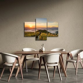 Tablou cu munți în apus de soare (90x60 cm)