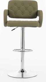 HR8403W Scaun Khaki Piele Ecologica Premium Soft cu Bază Cromata