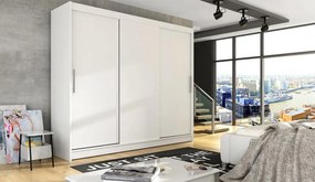 Dulap cu uși glisante Dorian II (alb) (fără iluminare). 1060776