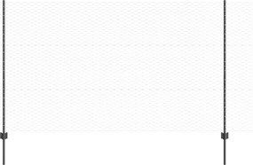 vidaXL Gard cu Stâlp Gri 1,4 x 100 m Oțel și PVC