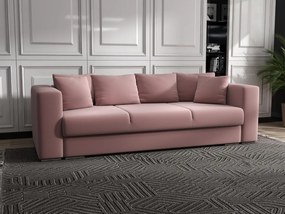 Canapea extensibilă dumonde cu ladă de depozitare si sezut confortabil din spuma high-density, Gloria Royal Roz 240x100 cm