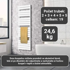 AQUAMARIN Radiator vertical pentru baie 180 x 60 cm, alb