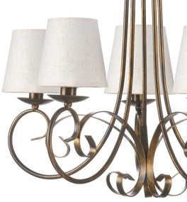 Lustră pe lanț ONLI POMPEI 5xE14/6W/230V bronz