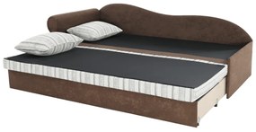 Divan extensibil, maro/bej/auriu/model, stânga, AGA D