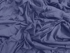 Cearsaf Jersey cu elastic 180 x 200 cm albastru inchis