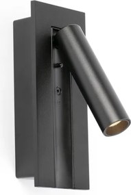 Aplica cu reader LED directionabil stil minimalist GABO negru