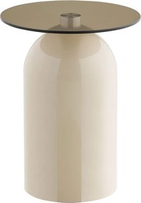 Măsuță auxiliară rotundă cu blat din sticlă ø 40 cm Ravello – House Nordic