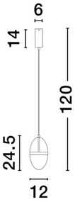 Pendul, Lustra LED design modern Egna 12cm