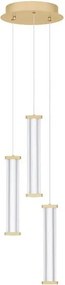 Lustra cu 3 pendule LED 2700K PHEME auriu periat