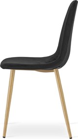 Scaun de masa PADVA VELVET, neagra