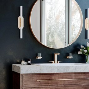 Baterie lavoar Hansgrohe Metropol dubla comanda finisaj bronz periat